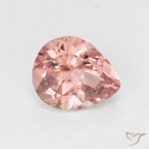 1.46ct Natural Luz rosa Turmalina, Formato de pêra, VS