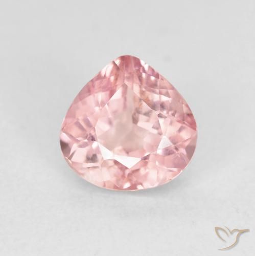 1.52ct Natural Rosa choque claro Turmalina, Formato de pêra, VS