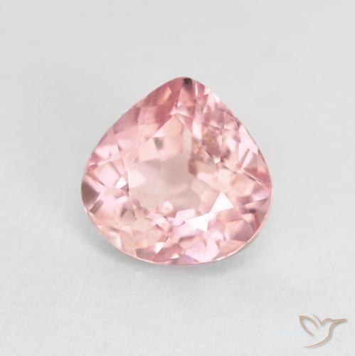 Turmalina Rosa choque claro Natural 1.52ct, Formato de pêra, VS