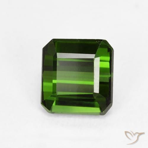 Turmalina Verde floresta Natural 0.90ct, Corte Octógono / Esmeralda, VVS