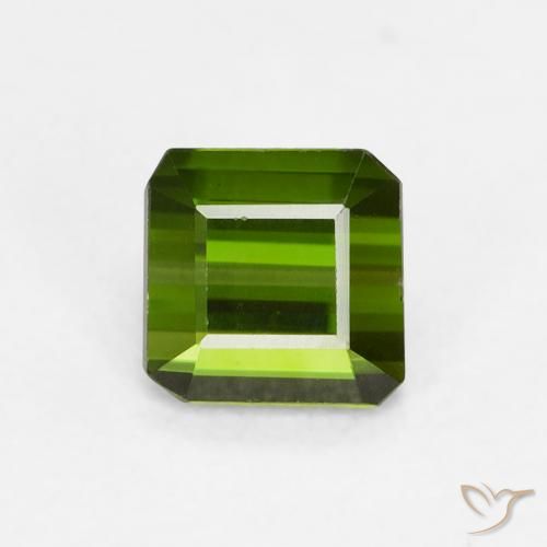 0.68ct Natural Verde floresta Turmalina, Corte Esmeralda, VVS
