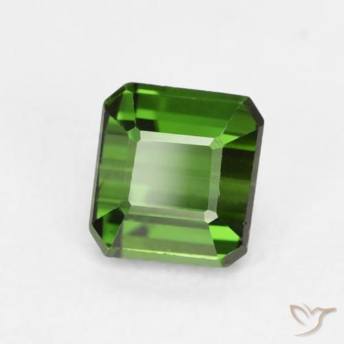 Turmalina Medium Dark-Green Natural 0.80ct, Corte Octógono / Esmeralda, VVS