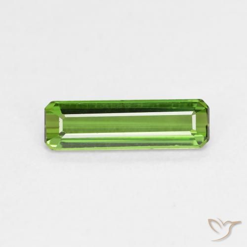 0.80ct Natural verde escuro Turmalina, Corte Esmeralda, VVS