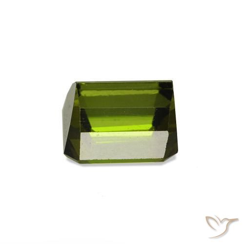 Turmalina verde escuro Natural 0.69ct, Corte Octógono / Esmeralda, VVS