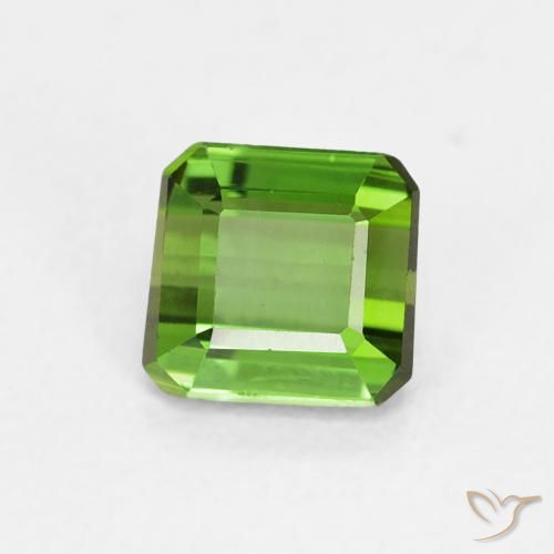 Turmalina verde escuro Natural 0.68ct, Corte Octógono / Esmeralda, VVS
