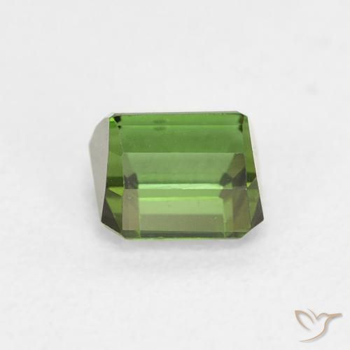 Turmalina verde escuro Natural 0.68ct, Corte Octógono / Esmeralda, VVS