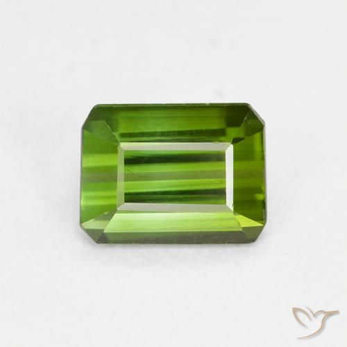 0.73ct Natural Verde floresta Turmalina, Corte Esmeralda, VVS