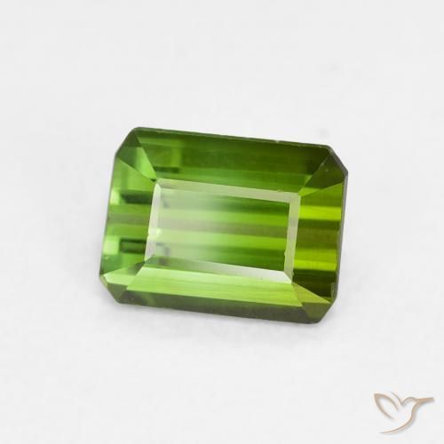Turmalina Verde floresta Natural 0.73ct, Corte Octógono / Esmeralda, VVS