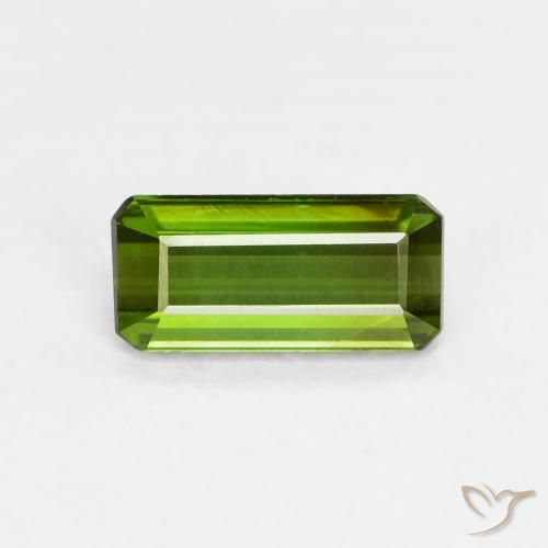 0.73ct Natural Verde escuro Turmalina, Corte Esmeralda, VVS
