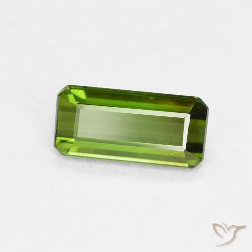 Turmalina Verde escuro Natural 0.73ct, Corte Octógono / Esmeralda, VVS