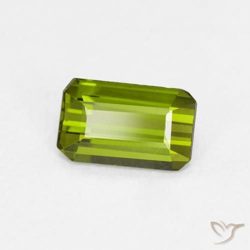 Turmalina Verde Terroso Natural 0.59ct, Corte Octógono / Esmeralda, VVS