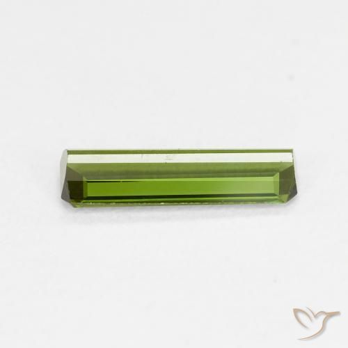 Turmalina verde vivo Natural 0.70ct, Corte Octógono / Esmeralda, VVS