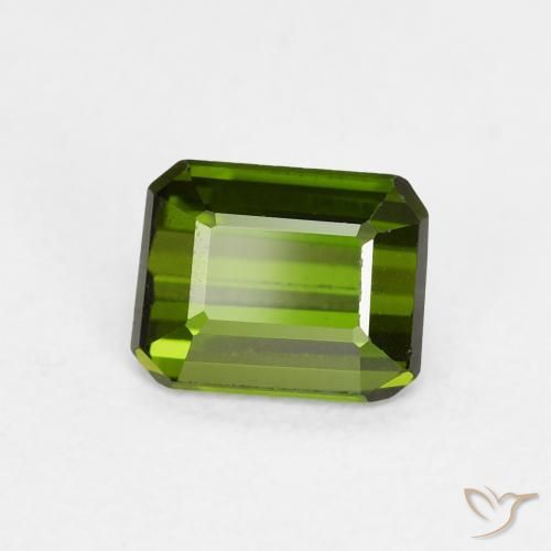 Turmalina Verde escuro Natural 0.75ct, Corte Octógono / Esmeralda, VVS-VS