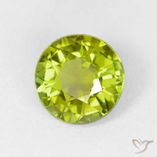Turmalina Verde oliva Natural 1.52ct, Redondo, VS