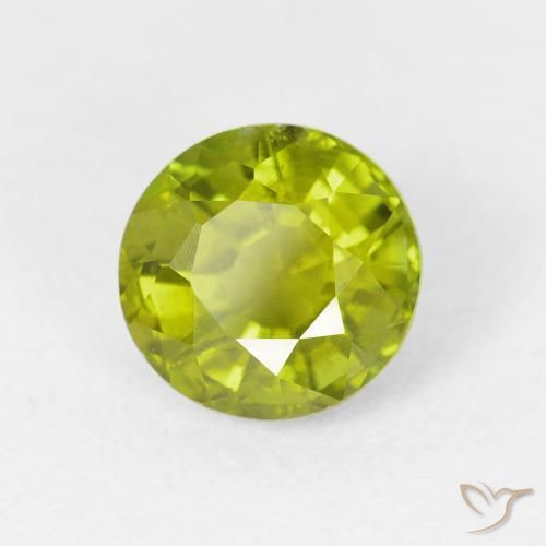 Turmalina Verde oliva Natural 1.52ct, Redondo, VS