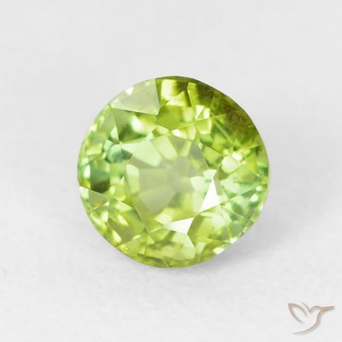 Turmalina Verde Vivo Claro Natural 1.38ct, Redondo, VS