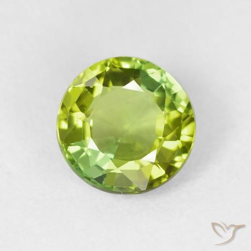 1.67ct Natural Luz verde Turmalina, Redondo, VS