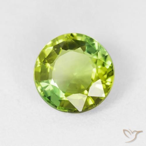 Turmalina Luz verde Natural 1.67ct, Redondo, VS