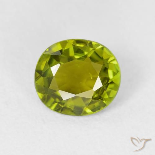 1.44ct Natural verde vivo Turmalina, oval, VS