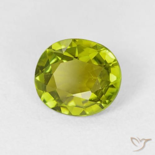 Turmalina verde vivo Natural 1.44ct, oval, VS