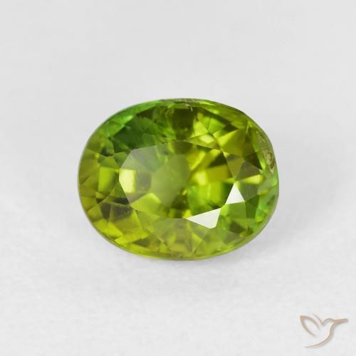 Turmalina Verde Terroso Quente Natural 1.71ct, oval, VS