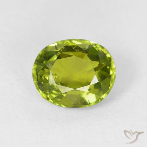 1.64ct Natural verde vivo Turmalina, oval, VS