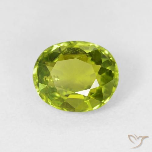 Turmalina verde vivo Natural 1.64ct, oval, VS