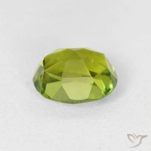 Turmalina verde vivo Natural 1.64ct, oval, VS
