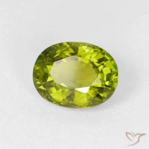 Turmalina verde vivo Natural 1.39ct, oval, VS