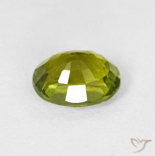 Turmalina verde vivo Natural 1.39ct, oval, VS