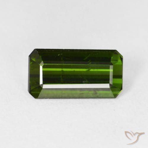 2.69ct Natural Verde Terroso Turmalina, Corte Octógono / Esmeralda, VS, Photo A