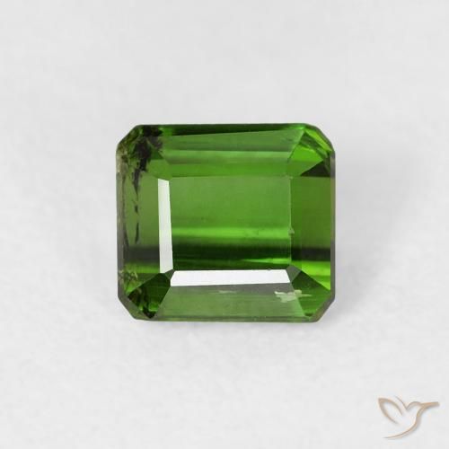 0.79ct Natural Verde floresta Turmalina, Corte Esmeralda, VS