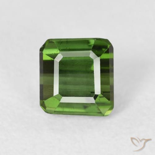 0.73ct Natural verde escuro Turmalina, Corte Esmeralda, VS