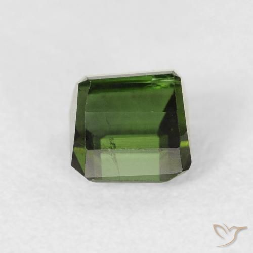 Turmalina verde escuro Natural 0.73ct, Corte Octógono / Esmeralda, VS