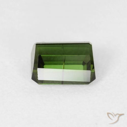 Turmalina Verde Terroso Natural 1.22ct, Corte Octógono / Esmeralda, SI