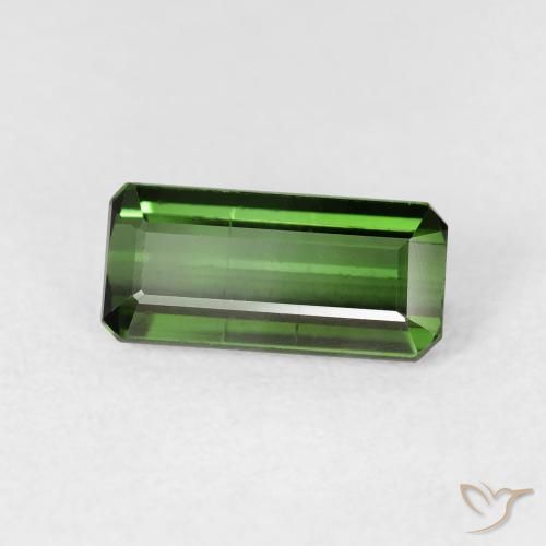Turmalina Verde Terroso Natural 1.58ct, Corte Octógono / Esmeralda, VS