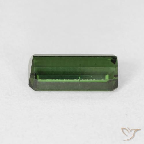 Turmalina Verde Terroso Natural 1.58ct, Corte Octógono / Esmeralda, VS
