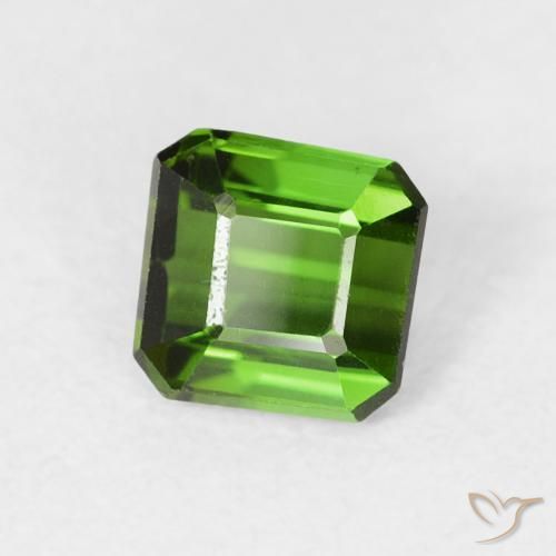 Turmalina verde escuro Natural 0.58ct, Corte Octógono / Esmeralda, VVS-VS