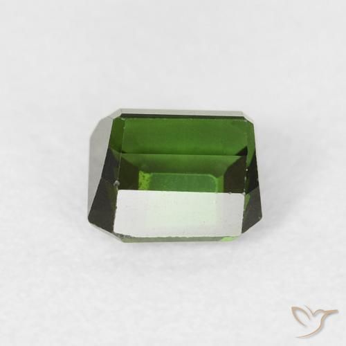 Turmalina verde escuro Natural 0.58ct, Corte Octógono / Esmeralda, VVS-VS