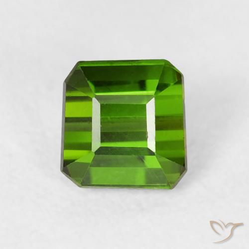 0.79ct Natural verde escuro Turmalina, Corte Esmeralda, VVS-VS