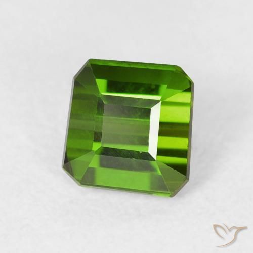Turmalina verde escuro Natural 0.79ct, Corte Octógono / Esmeralda, VVS-VS