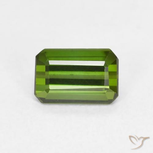 0.70ct Natural Verde médio Turmalina, Corte Esmeralda, VVS-VS