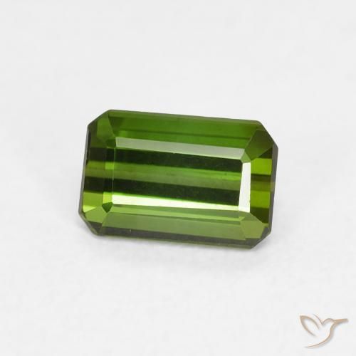 Turmalina Verde médio Natural 0.70ct, Corte Octógono / Esmeralda, VVS-VS
