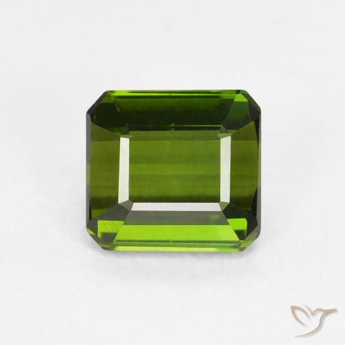 1.01ct Natural Verde médio Turmalina, Corte Esmeralda, VVS