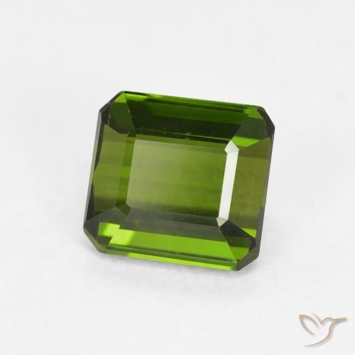 Turmalina Verde médio Natural 1.01ct, Corte Octógono / Esmeralda, VVS