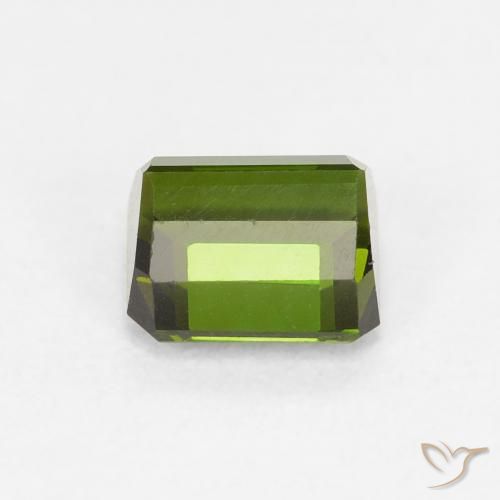 Turmalina Verde médio Natural 1.01ct, Corte Octógono / Esmeralda, VVS