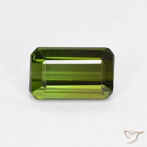 0.92ct Natural Verde médio Turmalina, Corte Esmeralda, VVS