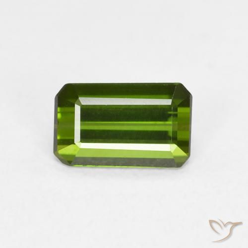 0.74ct Natural Verde floresta Turmalina, Corte Esmeralda, VVS