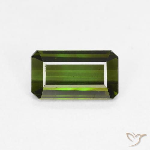 0.92ct Natural Verde floresta Turmalina, Corte Esmeralda, VVS
