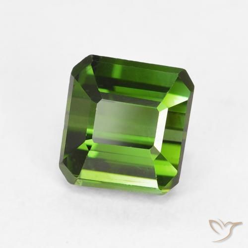 Turmalina Verde floresta Natural 1.10ct, Corte Octógono / Esmeralda, VVS